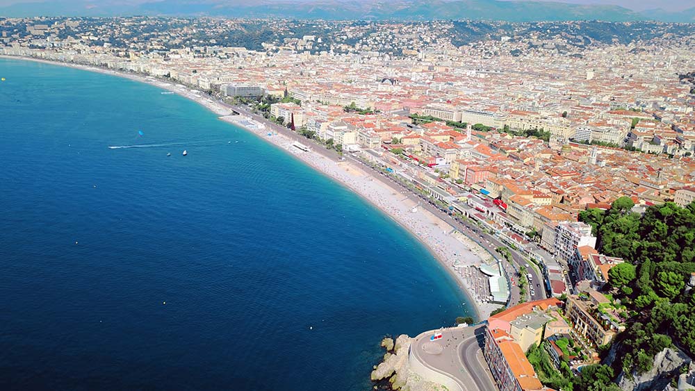 Vue aérienne de Nice